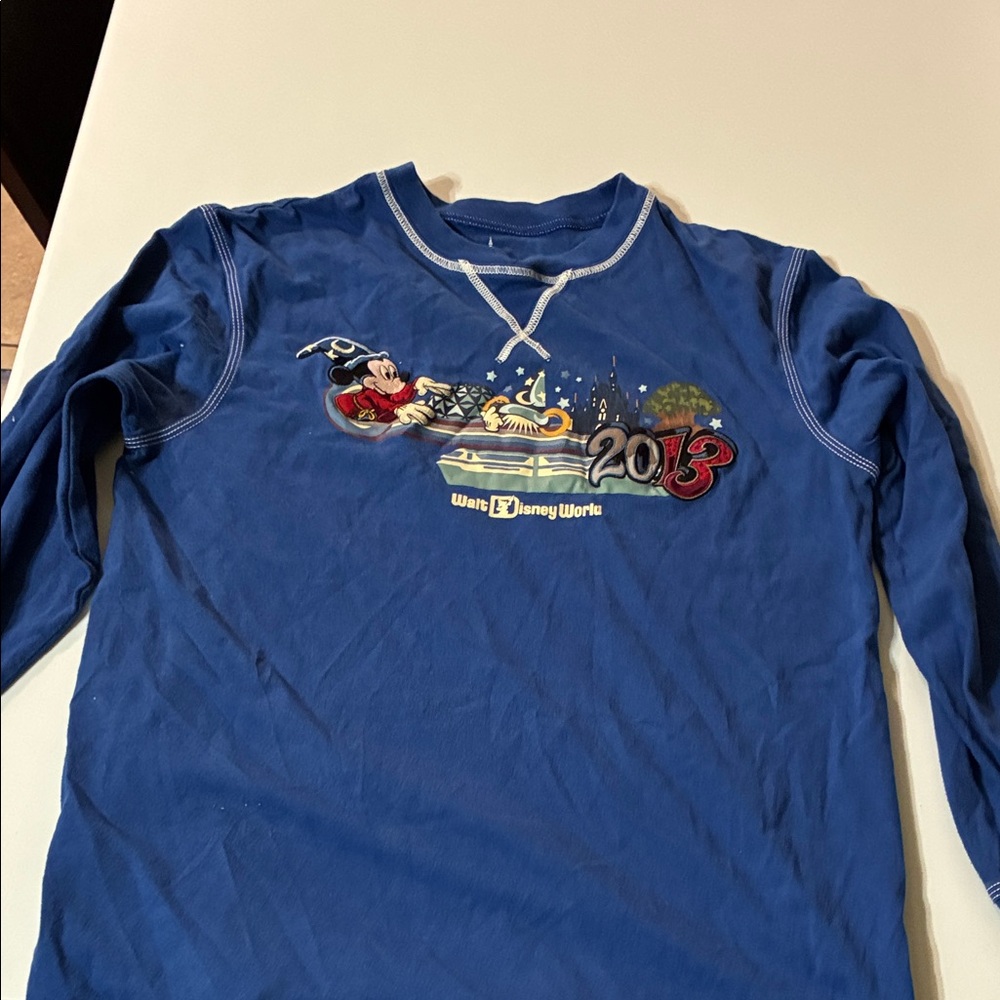 Disney Kids Blue Long Sleeve Tee with Mickey Design
